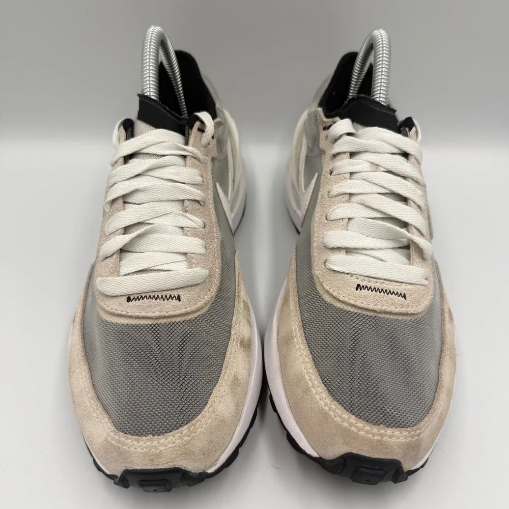 Nike Waffle One Youth Size 5Y Sneakers Mesh Suede Summit White Black Grey